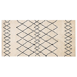 Beliani Tapis beige et noir 80 x 150 cm HAVSA