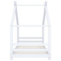 Avis Maison Chic Lit d'Enfant Chambre - Cadre de lit pour enfant Blanc Bois de pin massif 90x200 cm -MN89101