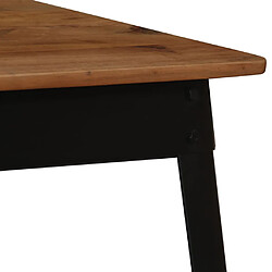 Avis vidaXL Table à manger Bois d'acacia massif et acier 120x60x76 cm