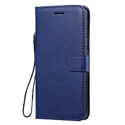 Etui en PU style de couleur unie bleu pour votre Xiaomi Mi CC9 Pro/Mi Note 10/Mi Note 10 Pro