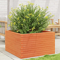 vidaXL Jardinière cire marron 80x80x46 cm bois de pin massif