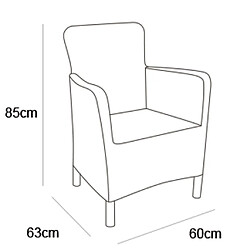 Acheter Keter Chaise de salle à manger de jardin Trenton Cappuccino 226454