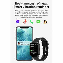 Hommes Femmes Montre Intelligente Montre-Bracelet De Sport Multifonctionnelle Compatible Pour Ios Android Ceinture Black_Steel pas cher