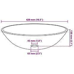 Avis vidaXL Lavabo Verre trempé 42 cm Noir