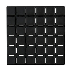 MSV Lot de 5 Tapis antidérapants de douche ou baignoire Caoutchouc QUADRO 13x13cm Noir