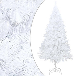 vidaXL Arbre de Noël artificiel pré-éclairé et boules blanc 150 cm PVC