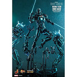 Acheter Hot Toys MMS672D50 - Marvel Comics - Iron Man 2 - Neon Tech Iron Man & Suit-Up Gantry Deluxe Version