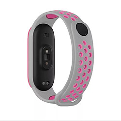 PHONECARE Bracelet SportyStyle pour Xiaomi Mi Band 6 / Mi Smart Band 6 - gris / rose