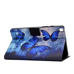 Acheter Etui en PU impression de modèle avec support papillon bleu pour votre Samsung Galaxy Tab A 8.0 (2019) SM-T290 SM-T295