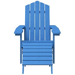 Avis vidaXL Chaises de jardin Adirondack lot de 2 repose-pieds PEHD Bleu