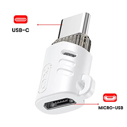 Avis XO Adaptateur Micro-USB Femelle vers USB C Mâle Design Ultra-compact Blanc