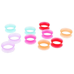 10pcs bouchons évasés en silicone solide jauge d'oreille étirement dilatateur 18mm