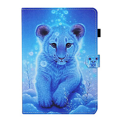 Etui en PU avec support, porte-cartes et porte-stylo tigre pour votre Samsung Galaxy Tab A8 10.5 (2021) X205/X200