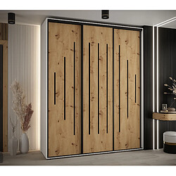 Abiks Meble Armoire Davos 12 À Portes Coulissantes 235,2/190/60 3 Portes