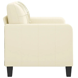 Acheter Maison Chic Canapé à 2 places,Sofa de Salon,Canapé droit Crème 120 cm Similicuir -GKD926334