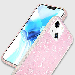 Coque en TPU + acrylique IPAKY IMD, antichoc rose pour votre iPhone 13 6.1 pouces