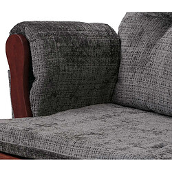 Avis Mendler Fauteuil relax HWC-C76, fauteuil à bascule Fauteuil à bascule avec pouf Tissu/Textile Chenille (465g/m²) ~ gris foncé, piètement foncé