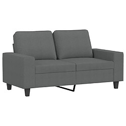 Maison Chic Canapé à 2 places,Sofa de Salon,Canapé droit Gris foncé 120 cm Tissu -GKD918038