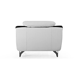 Acheter La Maison Du Canapé Fauteuil cuir Design JUDE Blanc