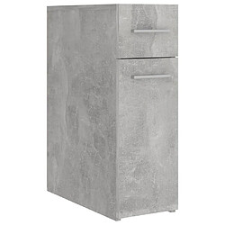 vidaXL Armoire d'apothicaire Gris béton 20x45,5x60 cm Bois ingénierie