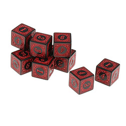 10xMulti Face Dices Acrylique Pour Jeu De Rôle De Plateau De Table Rouge