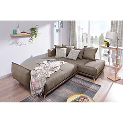 Avis Bestmobilier Lena - canapé d'angle droit convertible- 5 places - latte - style scandinave