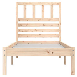 Avis vidaXL Cadre de lit sans matelas bois de pin massif 90x200 cm