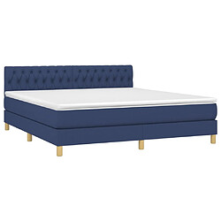 Avis Sommier à lattes LED,Cadre à lattes de lit avec matelas pour Adulte Bleu 180x200 cm Tissu -MN77620