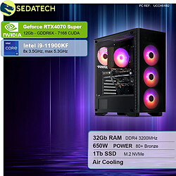 Sedatech PC Gamer • Intel i9-11900KF • RTX4070 Super • 32Go RAM • 1To SSD M.2 • sans OS