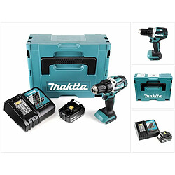 Makita DDF 484 RT1J 18 V Perceuse visseuse sans fil Brushless 54 Nm avec boîtier Makpac + 1x Batteries BL1850 5,0 Ah + Chargeur DC18RC