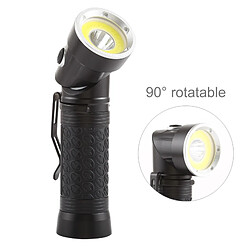 Acheter Wewoo Lampe torche LED 10W 300LM XML-T6 + COB IPX5 à forte étanche avec tête pivotante à 90 degrés et 4 modes