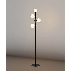 Inspired Lampadaire 4 Lumières, DEL 5W Remplaçables, 3000K, Noir