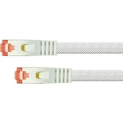 Python Series Patchkabel mit Rastnasenschutz (RNS) und Nylongeflecht - Cat. 6 - S/FTP - PiMF - PVC - 250MHz - OFC - weiß - 7,5m (8063PY-075W)