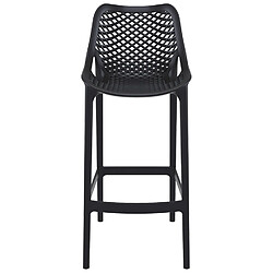 Alterego Tabouret de jardin 'BROZER' noir en matière plastique pas cher