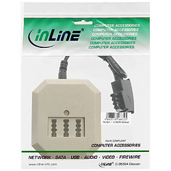 InLine Adaptateur TAE TAE-NF mâle à TAE-NFN fem. et RJ11 Bu, 0,2m