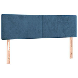 vidaXL Têtes de lit 2 pcs Bleu foncé 72x5x78/88 cm Velours