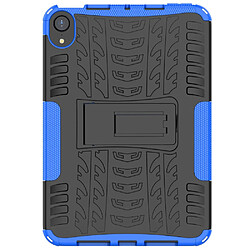 Coque en TPU texture de pneu, antichoc avec béquille bleu pour votre Apple iPad mini 6 (2021)