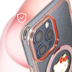 Acheter HELLO KITTY Coque MagSafe pour iPhone 15 Pro Max Pailletée Fonction Support Vidéo Rose Poudré