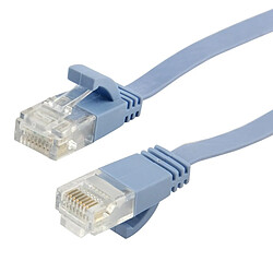 Avis Wewoo Câble LAN réseau Ethernet plat bleu CAT6 extra-plat, longueur: 50 m