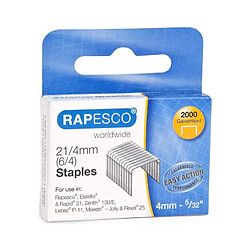 RAPESCO Agrafes 21/4, 2.000 pièces, galvanisé ()