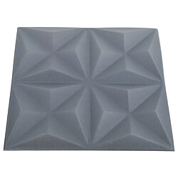 Acheter vidaXL Panneaux muraux 3D 12 pcs 50x50 cm gris origami 3 m²