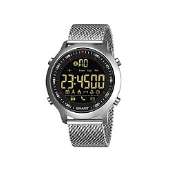 Montre intelligente de sport pour homme Bluetooth Watch Stepping argent