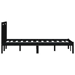 Acheter vidaXL Cadre de lit sans matelas noir bois massif 200x200 cm