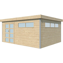 Gardenas Chalet en bois profil aluminium contemporain 18.67 m² Avec plancher.