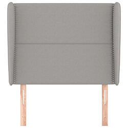 Avis Maison Chic Tête de lit moderne avec oreilles pour chambre - Décoration de lit Gris clair 93x23x118/128 cm Tissu -MN12776