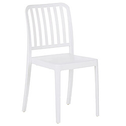 Acheter Beliani Chaise de jardin SERSALE Matière synthétique Blanc