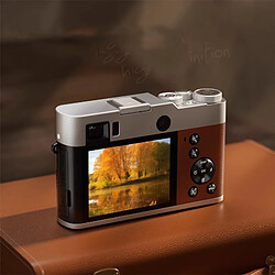 INF Appareil photo numérique 5K avec deux objectifs, viseur, autofocus et anti-shake Brown