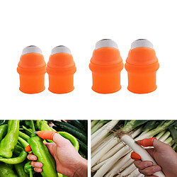 4x Coupe-légumes En Silicone Pour Les Pouces