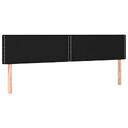 vidaXL Têtes de lit 2 pcs Noir 80x5x78/88 cm Tissu