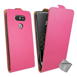 Htdmobiles Housse etui PU cuir fine pour LG G5 + film ecran - ROSE